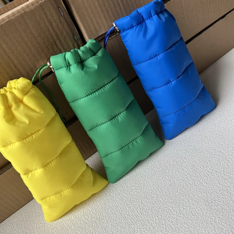 Eyeglasses Bag Pull Rope Strap Mouth Anti Fall Sunglasses Bag Myopia Lens Bag Light Waterproof Mobile Phone Storage Bag