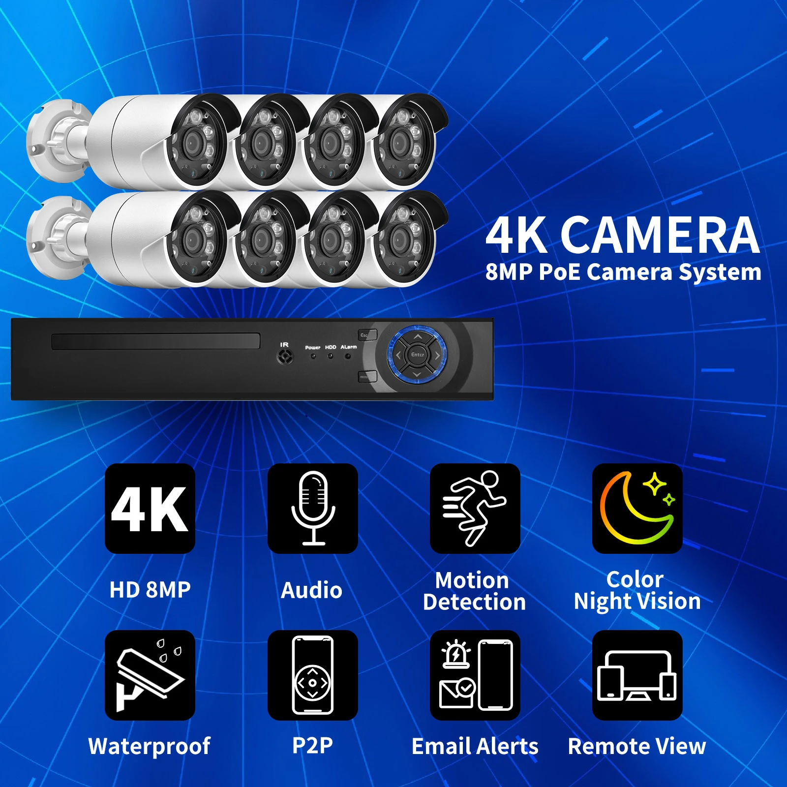 Sistema de Segurança com Câmer - Ip Camera Outdoor 4K avaliação e preço