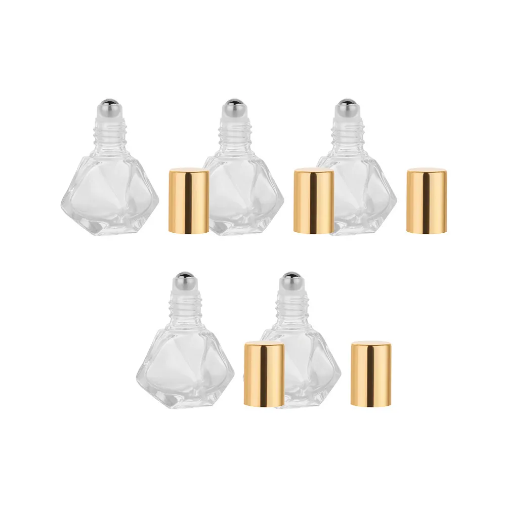 

5Pcs Glass Roll-on Bottles 5Ml Travel Size Essential Oil Bottles for Perfume Colognes Aromatherapy Oils Refillable Smooth