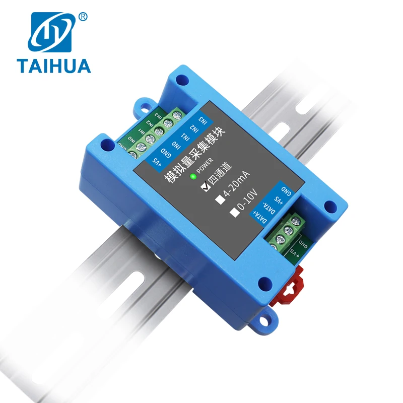 아날로그 데이터 수집 모듈 0-10V 4-20mA 입력 RS485 출력 Modbus RTU 프로토콜 산업 자동화 제어용