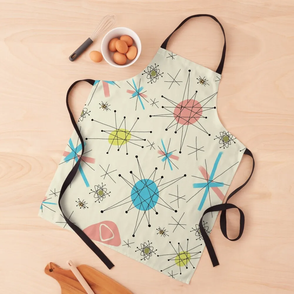 

1950's Atomic Starburst Apron House Things For Home And Kitchen chefs Apron