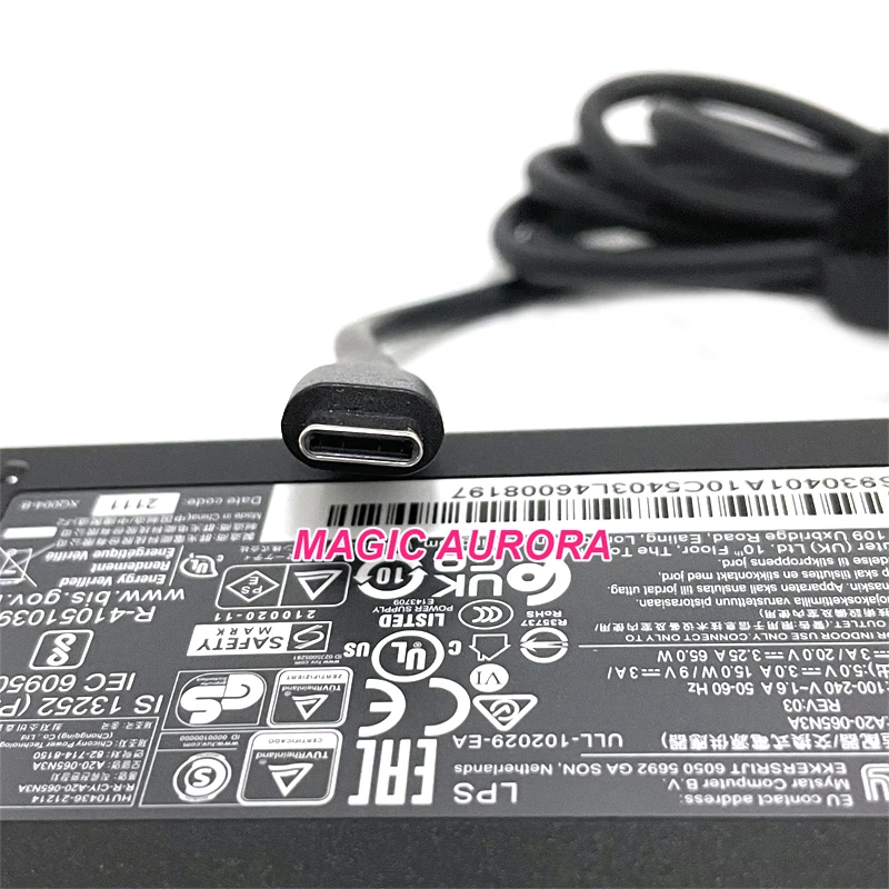 Imagem -04 - Original A20065n3a 65w tipo c Carregador 20v 3.25a Adaptador para Chicony Portátil Fonte de Alimentação