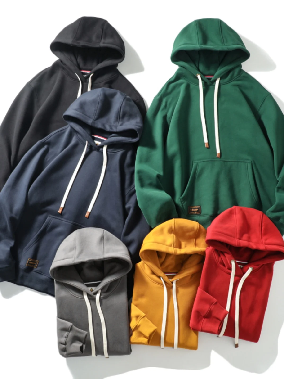 

Мужская толстовка с капюшоном в японском стиле в стиле ретро с тяжелой талией, повседневная осенняя модная свободная верхняя толстовка для пар