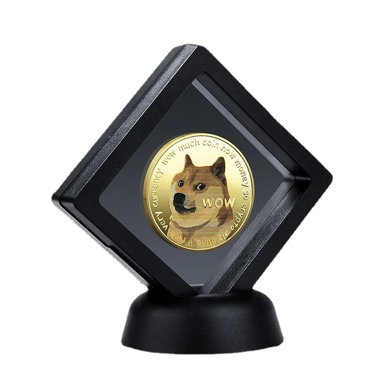 واو دوجكوين إلى القمر في دوج ، عملات تذكارية مطلية بالذهب ، نمط كلب لطيف ، مجموعة هدايا مطبوعة ، 1: