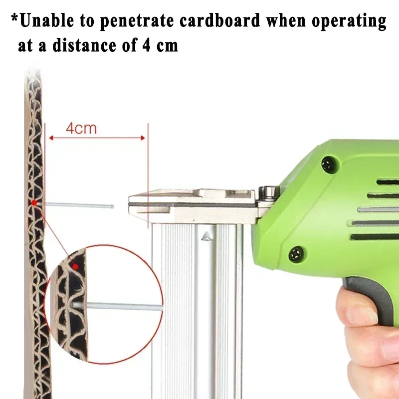 1800W Electric Nail Gun Stapler with Nails Portable Furniture Staple Gun Tacker 30pcs/Min High-speed for Straight / U-type Nails