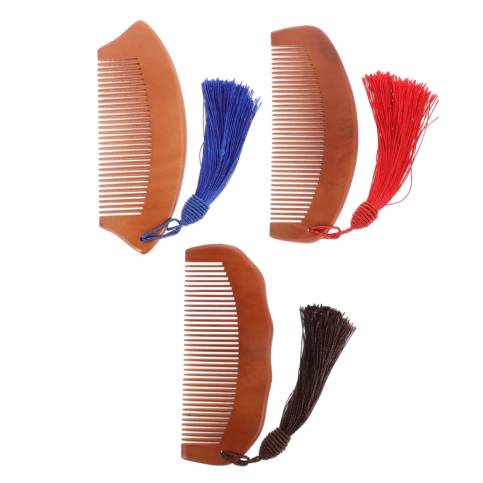 3Pcs Wood Comb Fine Tooth Combs Portable Small Pocket Hair Comb Anti Static for Styling Combs for Women Portable Wooden Comb,