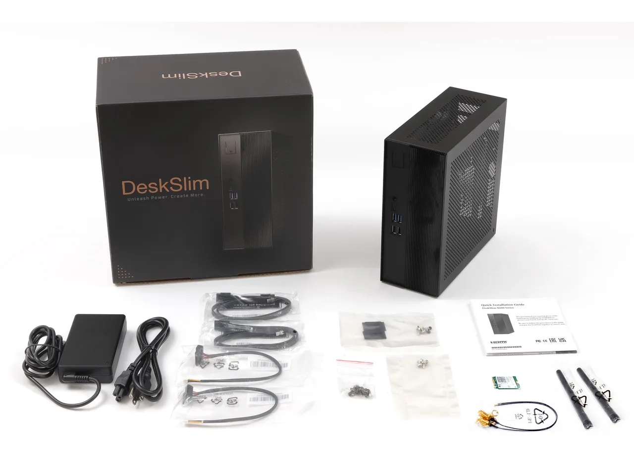 ASRock DeskSlim X600 AM5 Mini PC Barebone, Ryzen 9000/8000/7000 up to 120W, 4x DDR5 256GB, PCIe Gen5 x16, USB4, 2.5G LAN