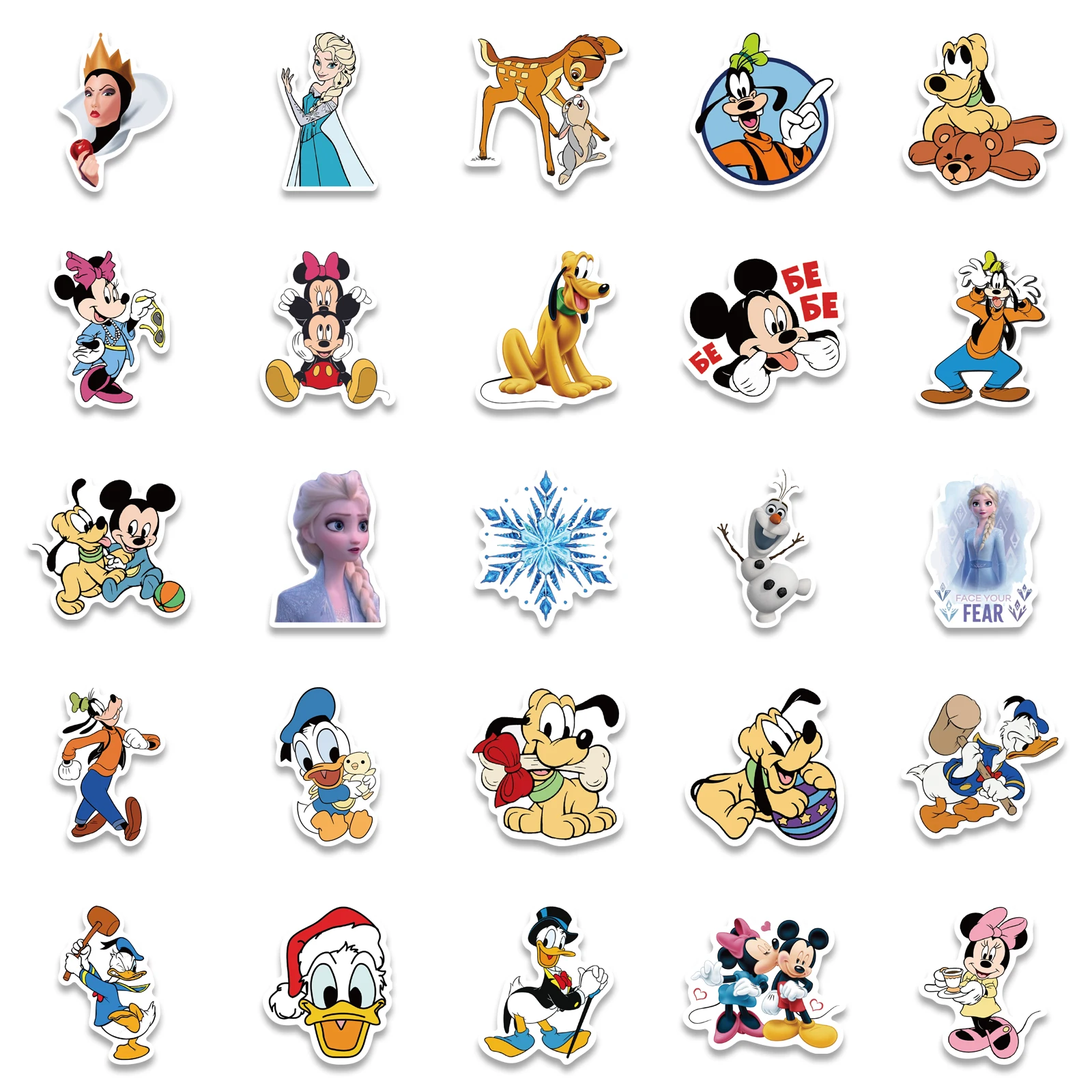 مجموعة ملصقات ديزني 100 قطعة من ملصقات يوميات الكمبيوتر المحمول والأمتعة ولوح التزلج وملصقات كرتونية ممتعة لتزيين الهدايا الكلاسيكية #5