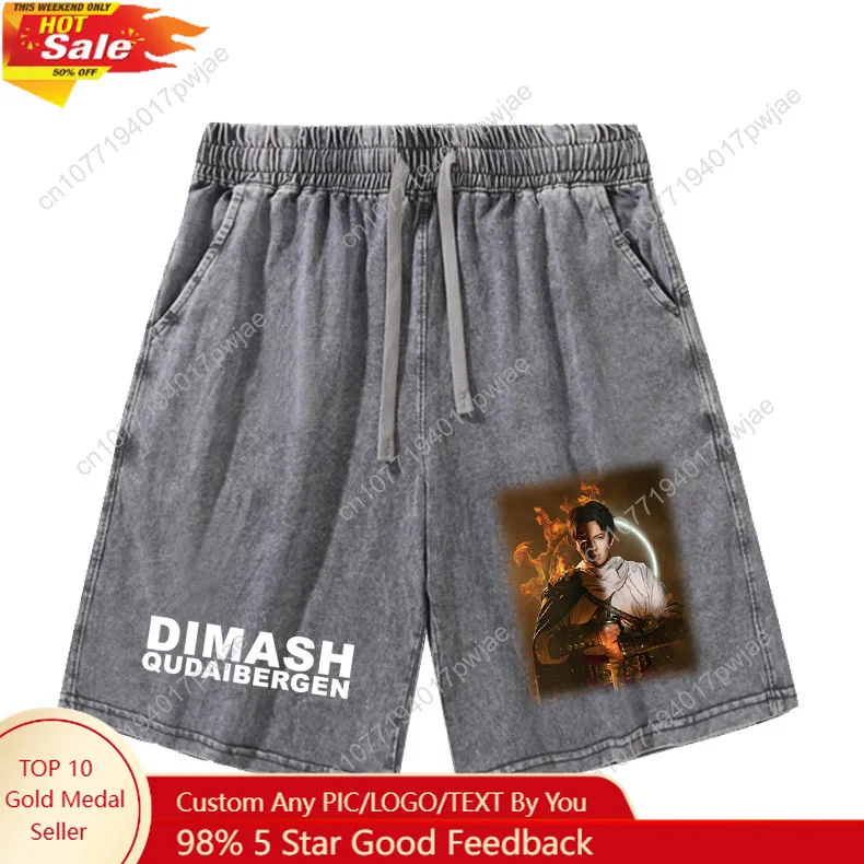 

Dimash Qudaibergen Shorts Mans Womans Teenager Retro Short Pants Vintage Cotton Elastic Soft Beach Shorts Customized Pants