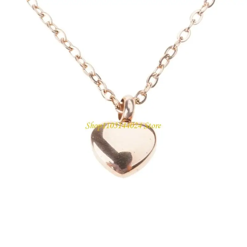 N5KE Heart-shaped Cream Jar Necklace Urn Cremation Ashes Memorial Jewelry