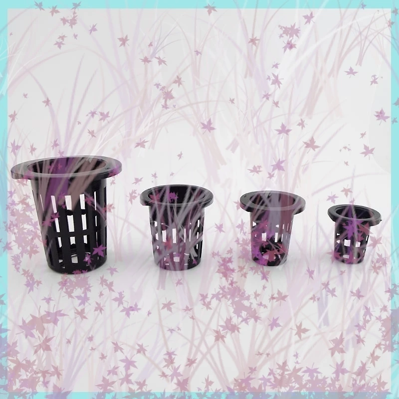 10pcs Hydroponic Mesh Pot Vegetable Planting Basket Soilless Cultivation Plastic Plant Rooter Cup Aquarium Plant Cultivate Pot