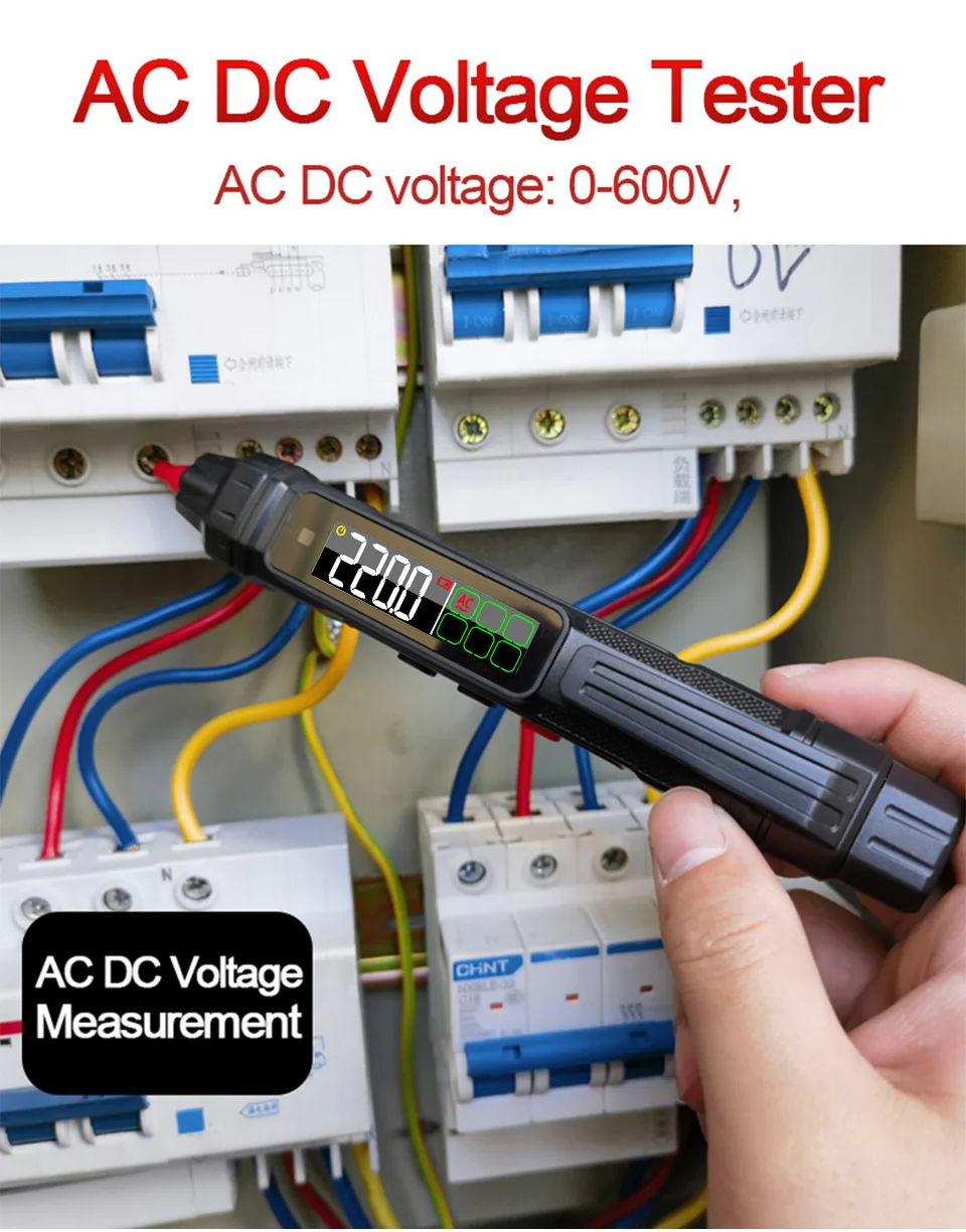 Smart Digital Multimeter Berührungsloser Spannungsdetektor Stift Auto Range Resistance NCV Hochpräziser Multimetro Voltmeter Tester – Detail 11