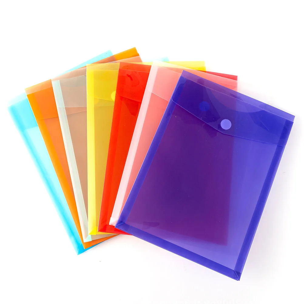 

7pcs File Folders Document Bags Colored Envelopes Thick Pockets A4 Office Supplies Lightweight Easy Carry Storage ganizer