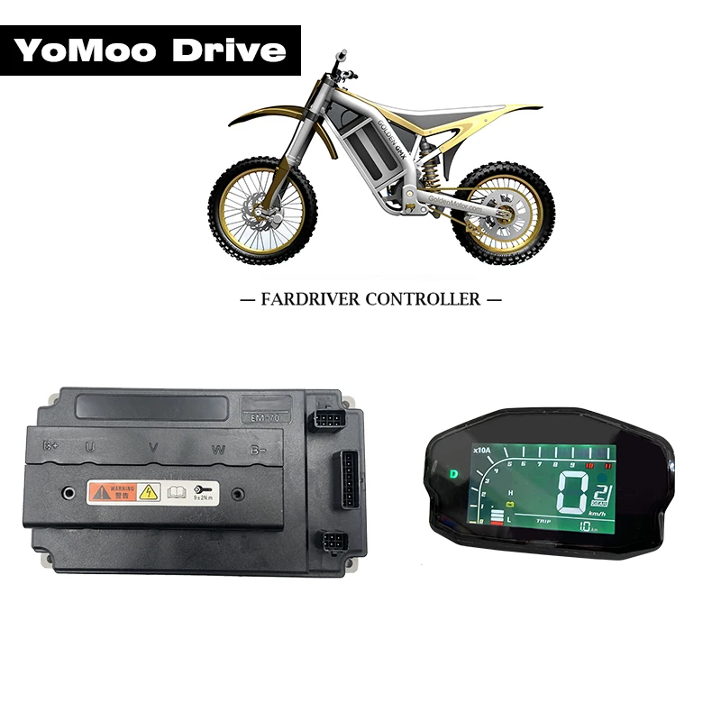 

VOTOL EM70 72V 1KW 2KW 70A Peak Phase 230A PMSM BLDC Sine Wave Controller with DKD Display For QS Wheel Hub Mid Drive Motor