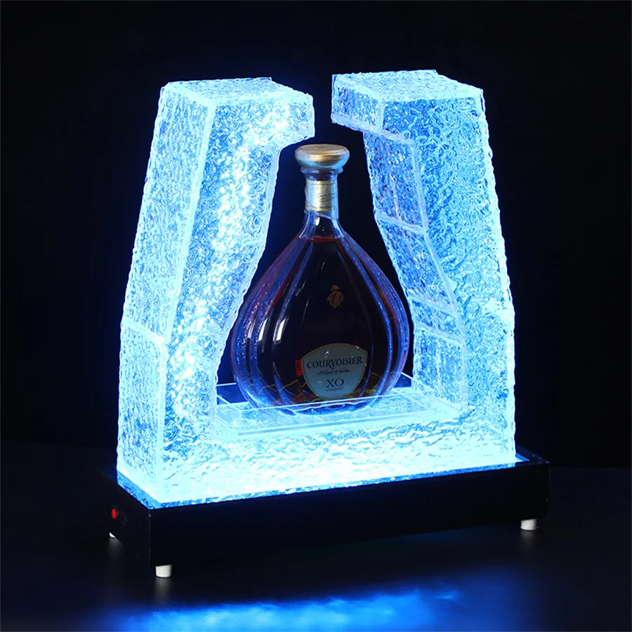 Thrisdar Acrylic Led Champagne Bottle Glorifier Ace Of Spades Bottle Presenter VIP Serving Tray Wine Bottle Holder Display