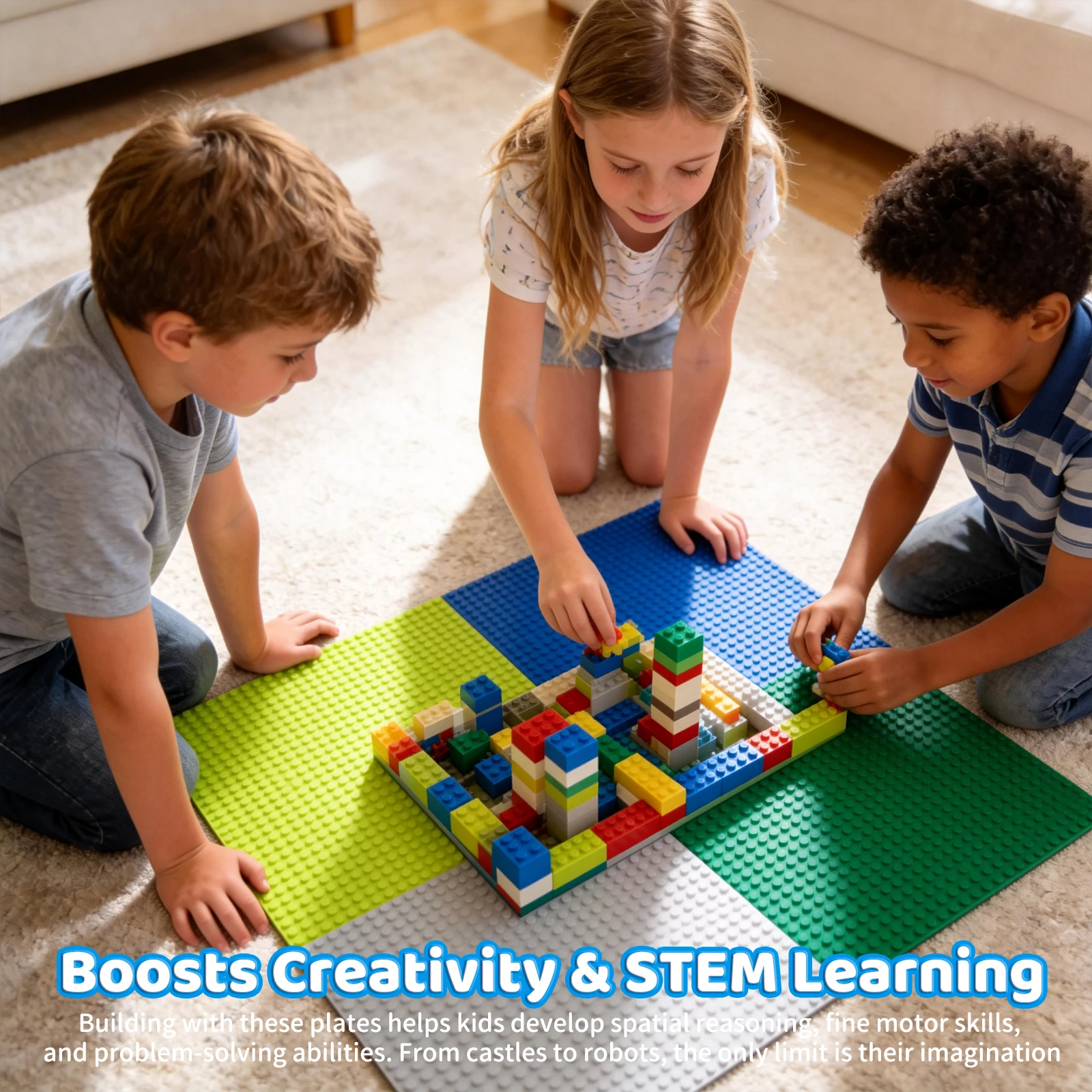 Building Blocks Baseplate 32x32 Dots Classic Building Brick Base Plate for City MOC Creations DIY Toy Building Board for Kids