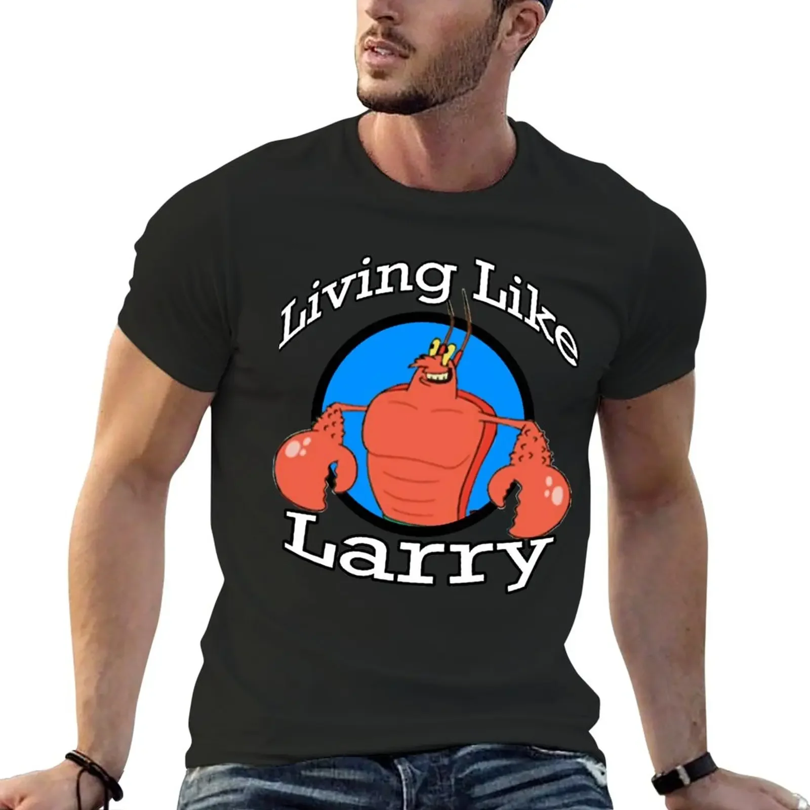 New Living Like Larry Essential T-Shirt cotton graphic tees blanks boys whites men clothings