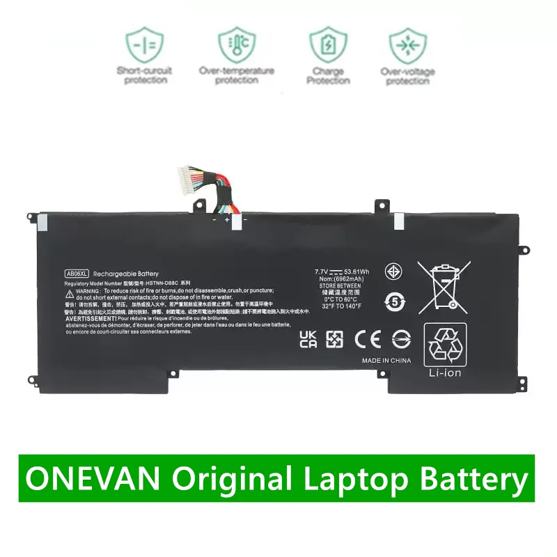 ONEVAN AB06XL Battery For HP ENVY 13-AD019TU 13-AD020TU 13-AD106TU 13-AD108TU TPN-I128 HSTNN-DB8C 921408-2C1 921438-855