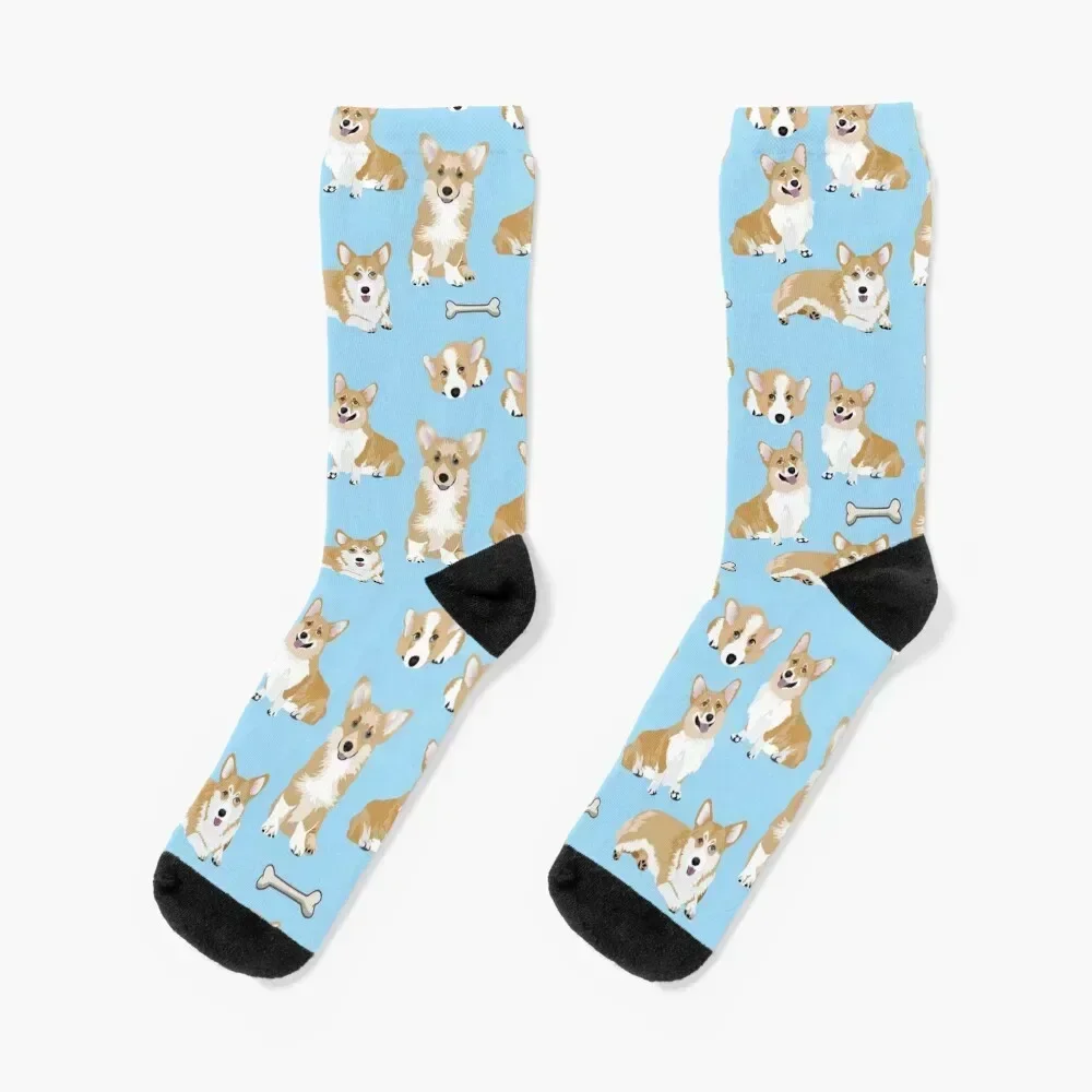 

Happy Corgi Socks shoes set custom sports hiking Socks For Women Men's