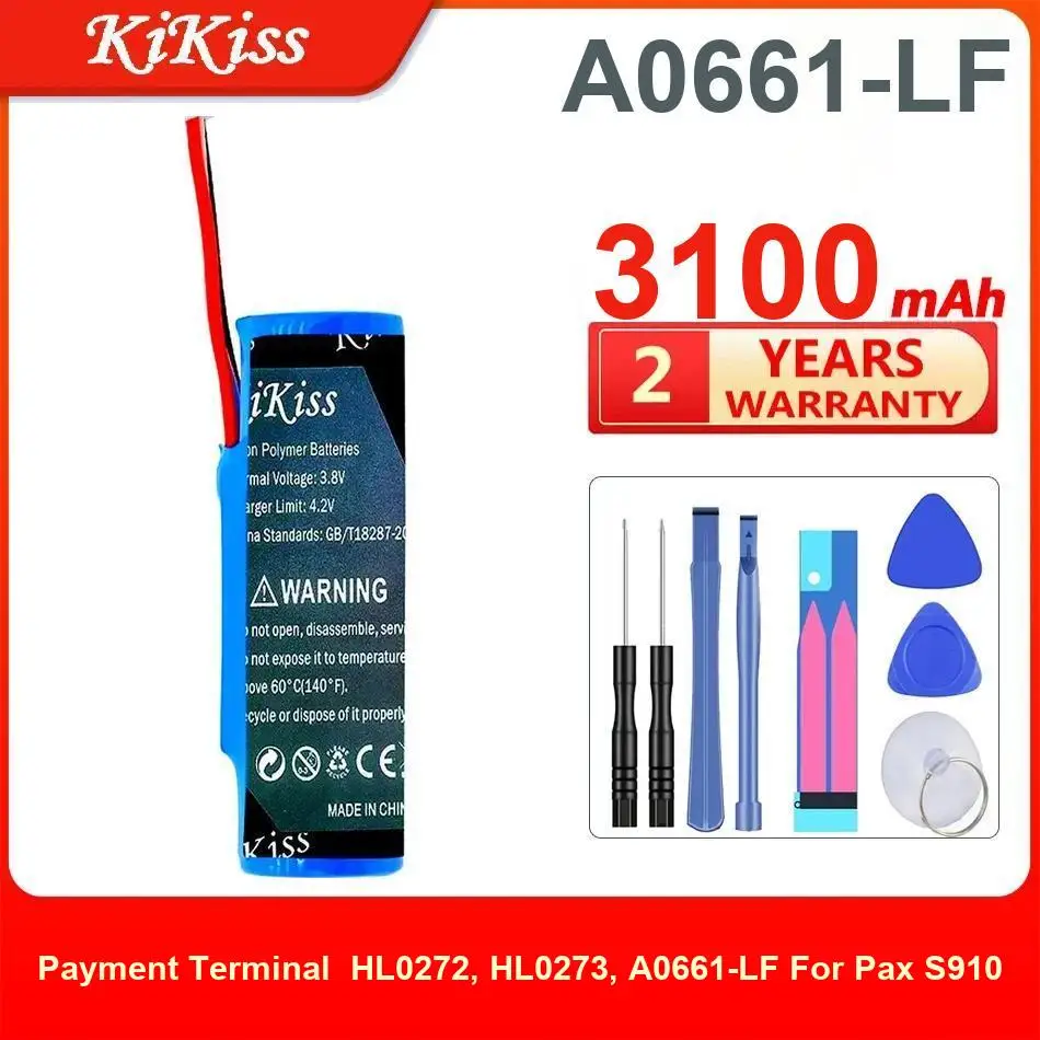 

Сменный долговечный платежный терминал, аккумулятор A0661-Lf для Pax S910 HL0272 HL0273 Pos 3100 мАч