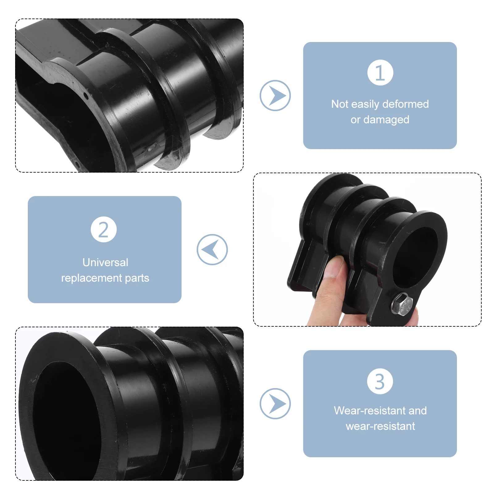 

2pcs Pool Ladder Parts Stabilizer Buckle Plastic Swimming Accessories Easy Install Non Shaking Fixing Hardware