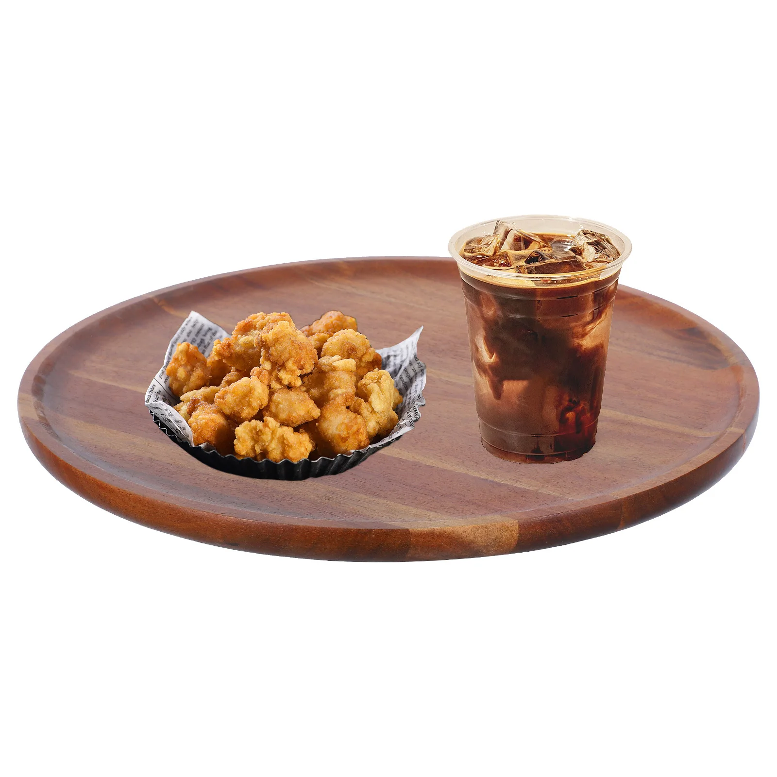 

Round Wooden Serving Tray Solid Rustic Fruit Plate For Food Dessert Cake Bread Display Storage Jewelry Organizer Home