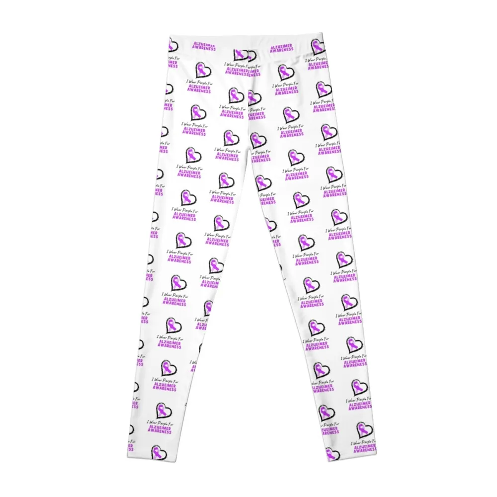 I Wear Purple For Alzheimer Awareness Leggings gym womans sports woman gym Sweatpants Womens Leggings