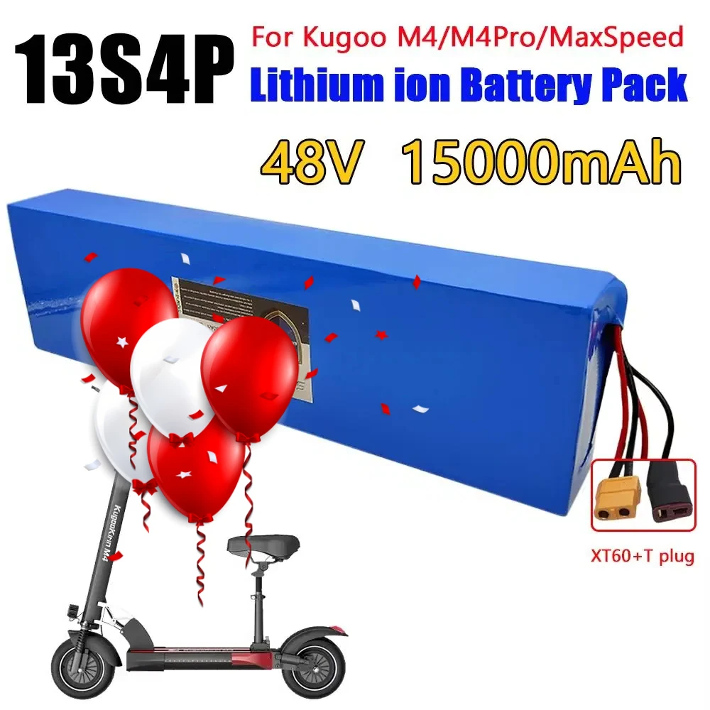 

Lithium ion Battery Pack 18650 (48V, 15Ah) High Capacity 15000mah For Electric Scooter Kugoo M4/M4Pro/MaxSpeed