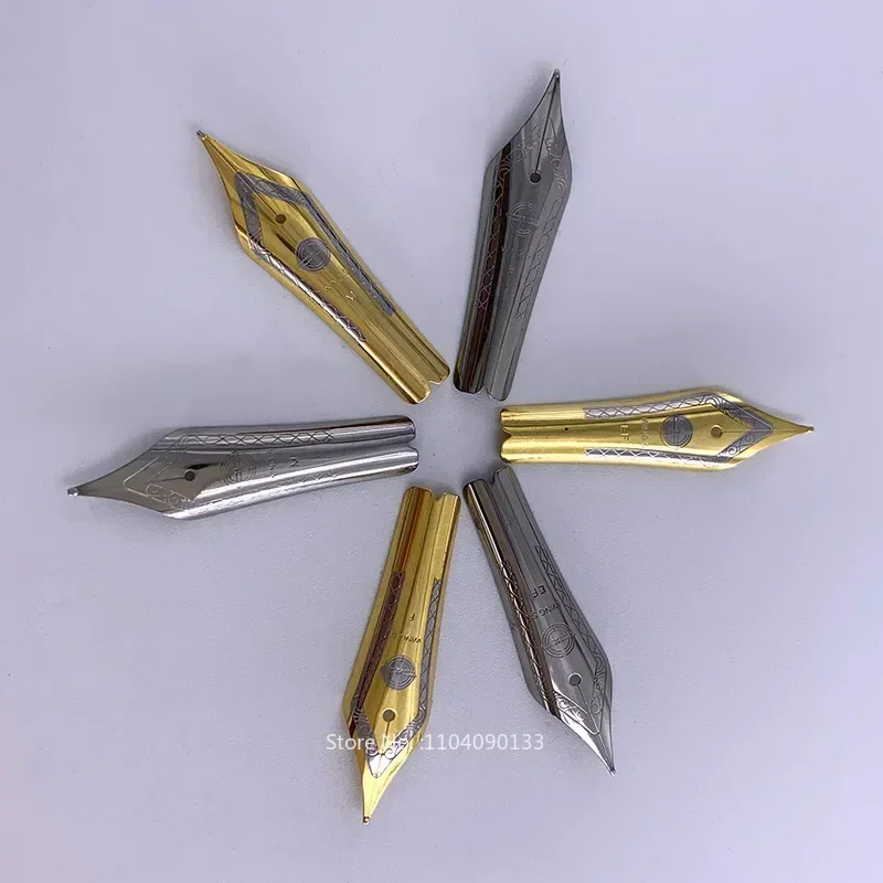 

Hot Original 26# 32# Wingsung 699 Fountain Pen Nibs Spare Pen Nibs EF/F/M Size For 699/630/629 Golden / Silver Color