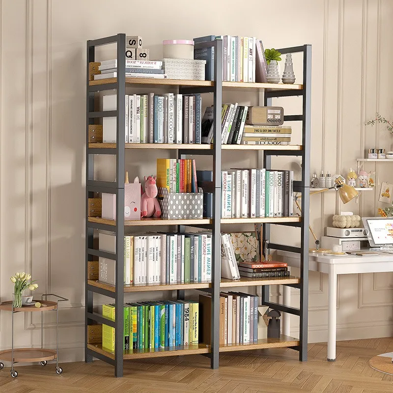 

Bookshelf Shelf Floor-to-ceiling household living room Multi-layer storage wrought iron bookcase Small modern