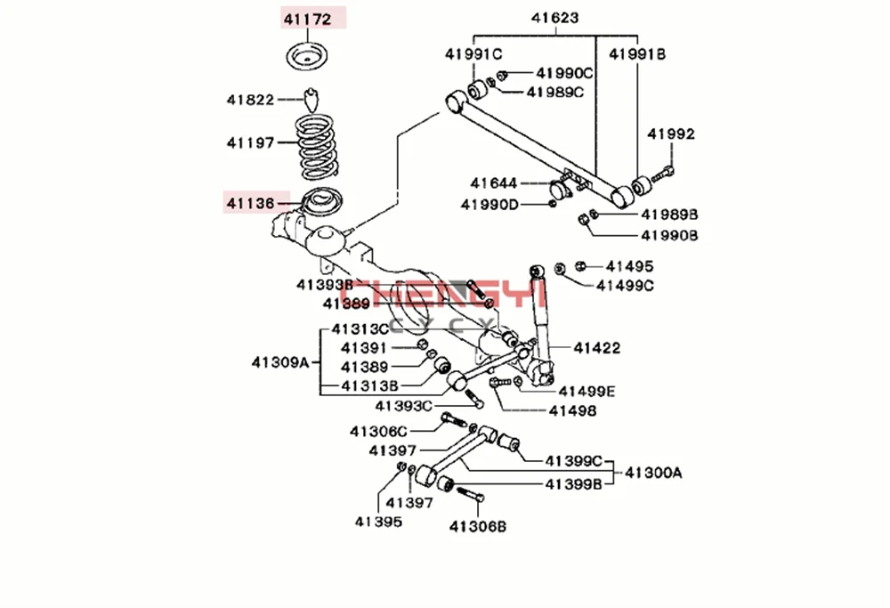 Shock Absorber Spring Rubber Pad For Mitsubishi Carisma Colt Fto Mirage Mini H76W H77W MR418408 MR319749 MR448130