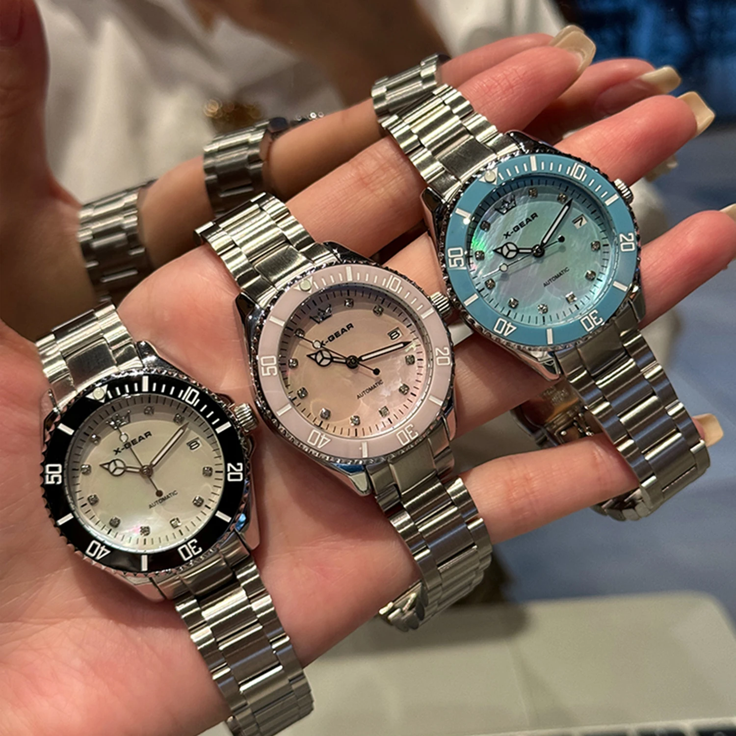 ساعة X-GEAR النسائية ذات الطلب الكبير الميكانيكية، ساعة رياضية ترفيهية للأعمال