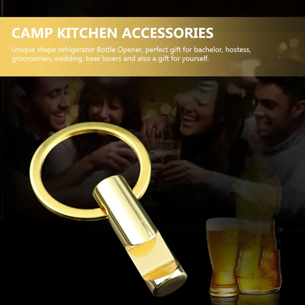 3Pcs Small Bottle Opener Keychain Zinc Alloy Oxidation Resistant Portable Beer Opener for Camping Kitchen Bar Outdoor Use Gift