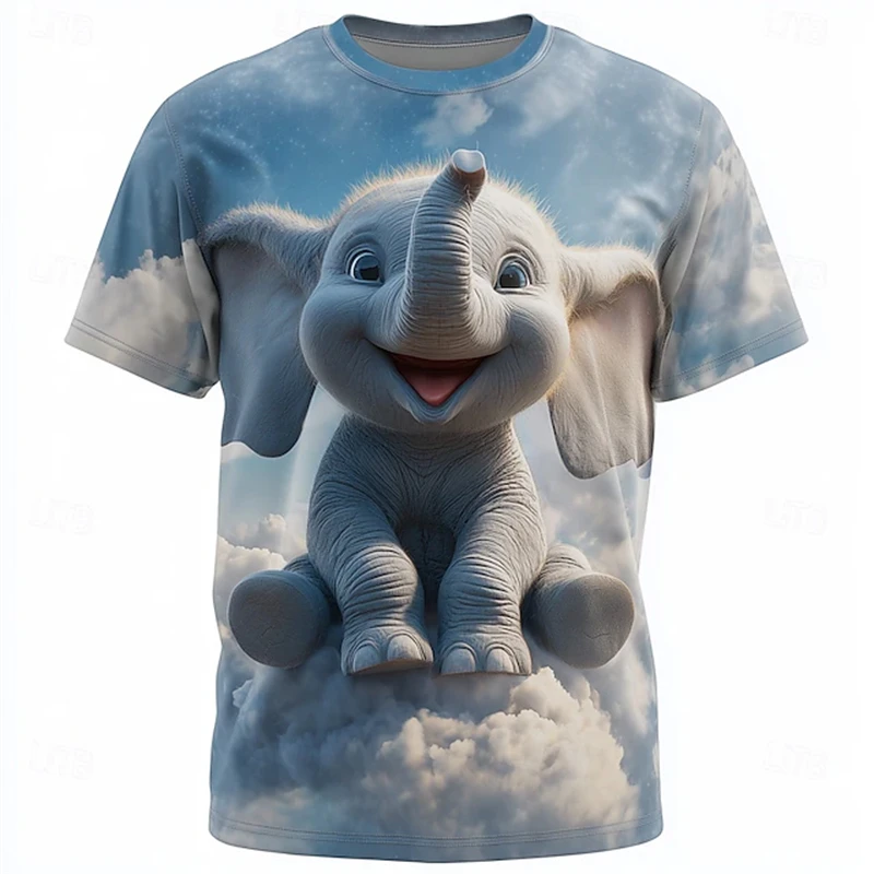 Funny Animal Graphic Print T-shirt Men Short Sleeve Tees Men's Summer T-shirts Horse Squirrel Graphic Tee Women Summer Clothes