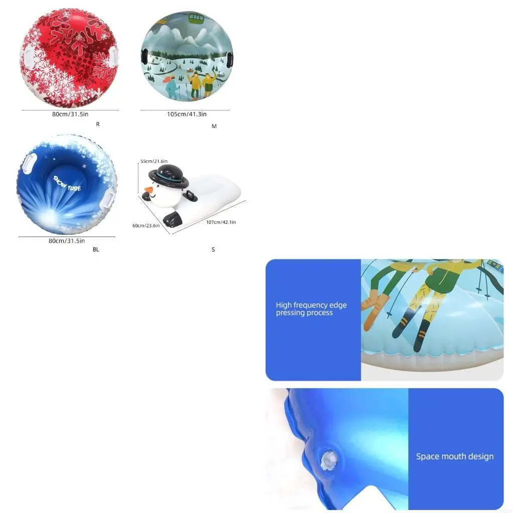 

Надувные снежные сани с ручками для лыжных труб