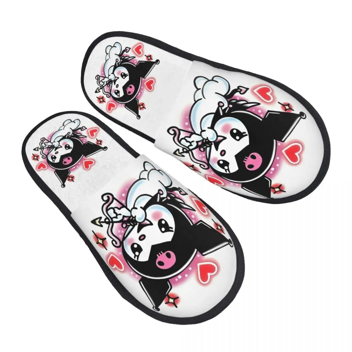 

Комфортные тапочки из пены с эффектом памяти в стиле аниме Sanrio Kuromi, женские домашние тапочки в стиле каваи с героями мультфильмов