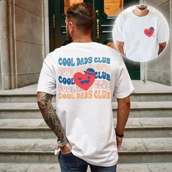 Cool Dads Club Print Men's T-shirt Short Sleeve Round Neck Casual Tees Loose Comfy Clothing The Best Surprise Gift To Father