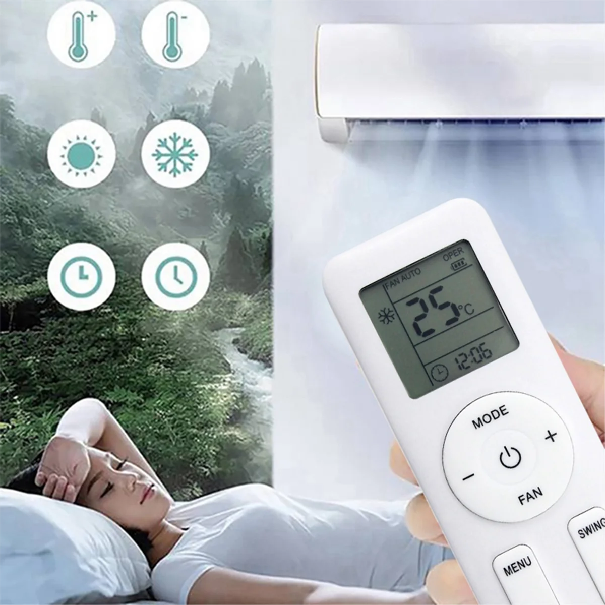 استبدل جهاز التحكم عن بعد YAY1F1 A/C لمكيف الهواء YAY1F1