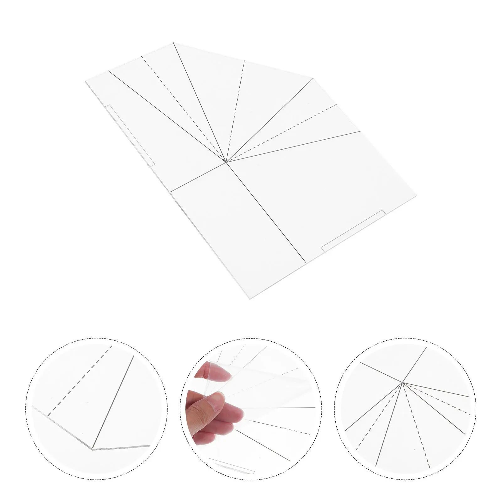 سلة طعام قابلة للطي قالب خياطة مسطرة أكريليك قابلة لإعادة الاستخدام لمشاريع الحرف اليدوية ذاتية الصنع حقائب حمل أكياس الغداء للنزهة #1