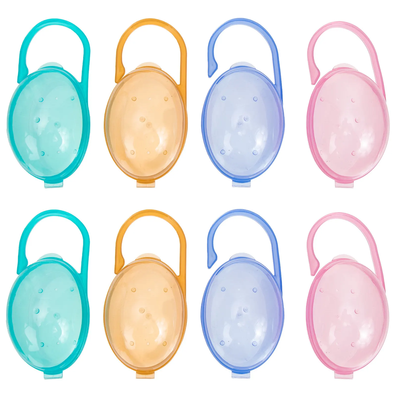 

8Pcs Pacifier Storage Case Compact Size Portable Stroller Diaper Bag Handbag Purse House Organization Pacifier Case