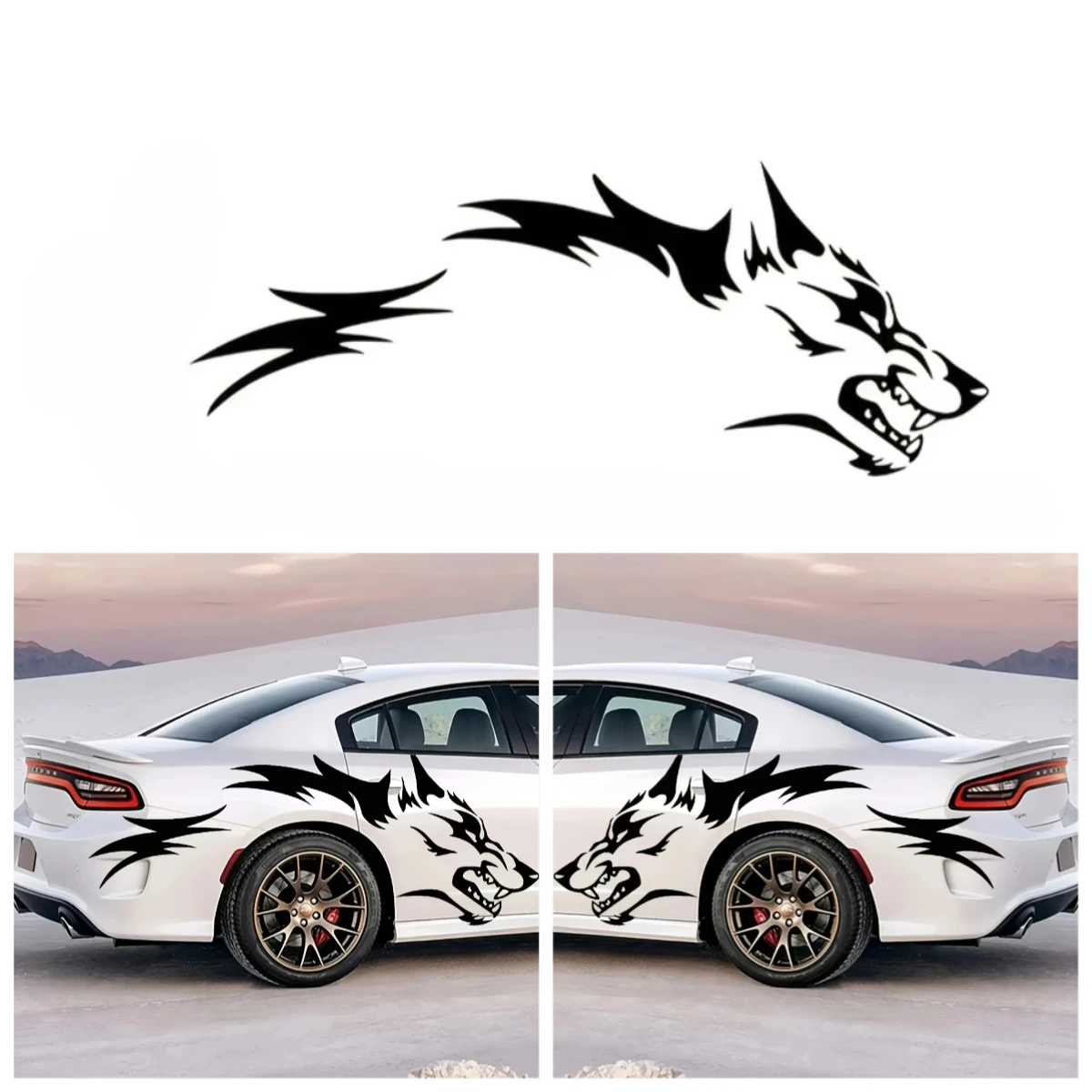 

Wilderness Wolf Car Stickers - Waterproof Scratch Resistant Vinyl Decals for Car/Truck/SUV - Rugged Auto Decor