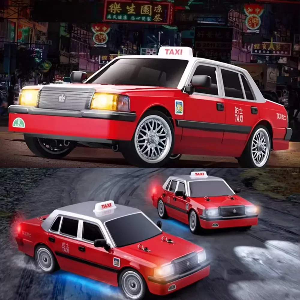 

MN38 1/16 RC Car Rear Drive Drift Hong Kong Taxi Model Electric Remote Control Full Size Hong Kong Taxi Toy Boy Toys