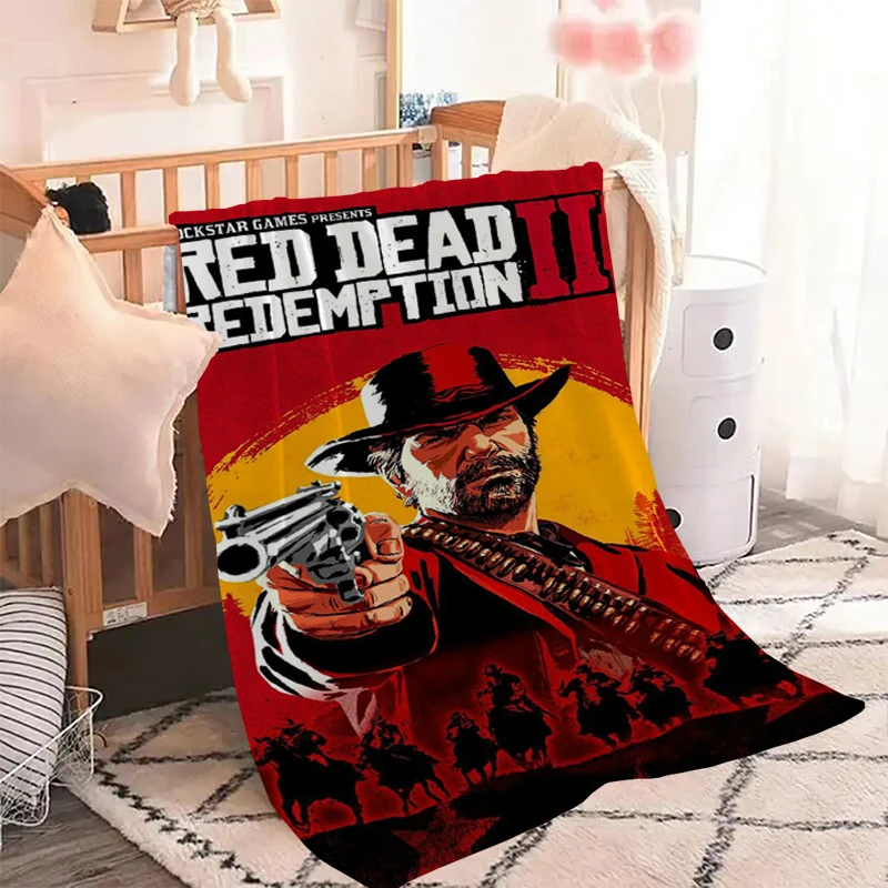 

Popular Game Red Dead Redemption 2 Throw Thick and Warm Fleece Blanket Fluffy Microfiber Bedding Sofa Blankets & Throws Knee Bed