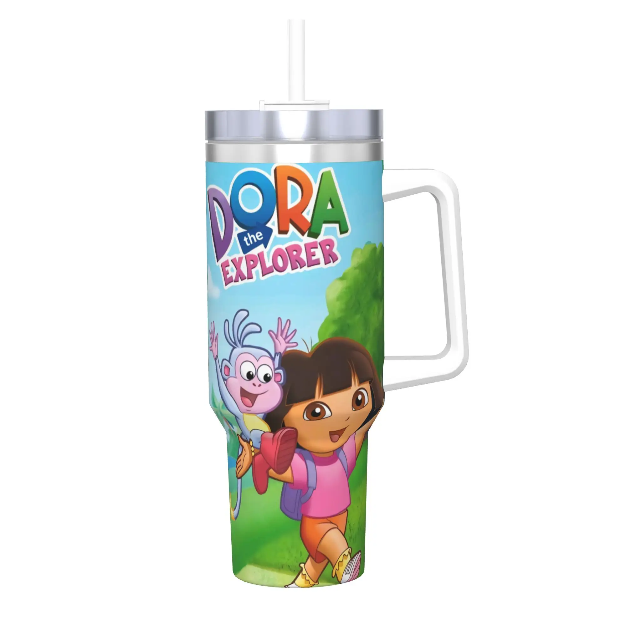 D-Doras The Explorers Tumbler 40oz Stainless Steel Double Wall Vacuum Insulated  Cup With Straw