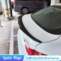For BMW 4 Series F32 2 Door Coupe Rear Trunk Lid Spoiler Wings 2014-2020 Year M4 Style ABS Plastic Tuning Body Kit Accessories