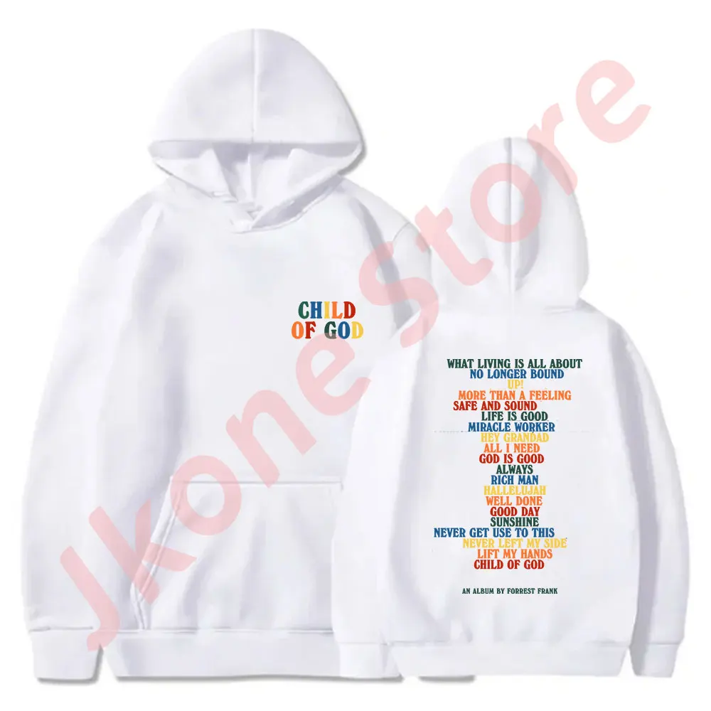 

Forrest Frank Tracklist Hoodies 2024 Child of God Tour Merch Pullovers Women Men Fashion Casual Sweatshirts