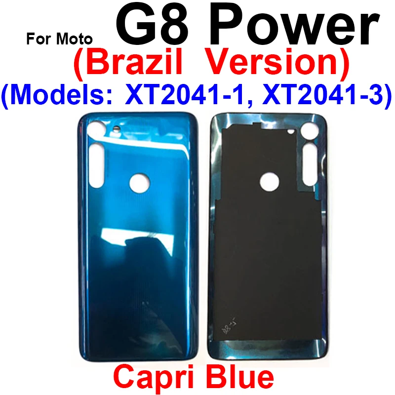 Rear Battery Door Housing Back Cover For Motorola Moto G8 G8 Play G8 Plus G8 Power Lite Back Battery Rear Case Housing Parts