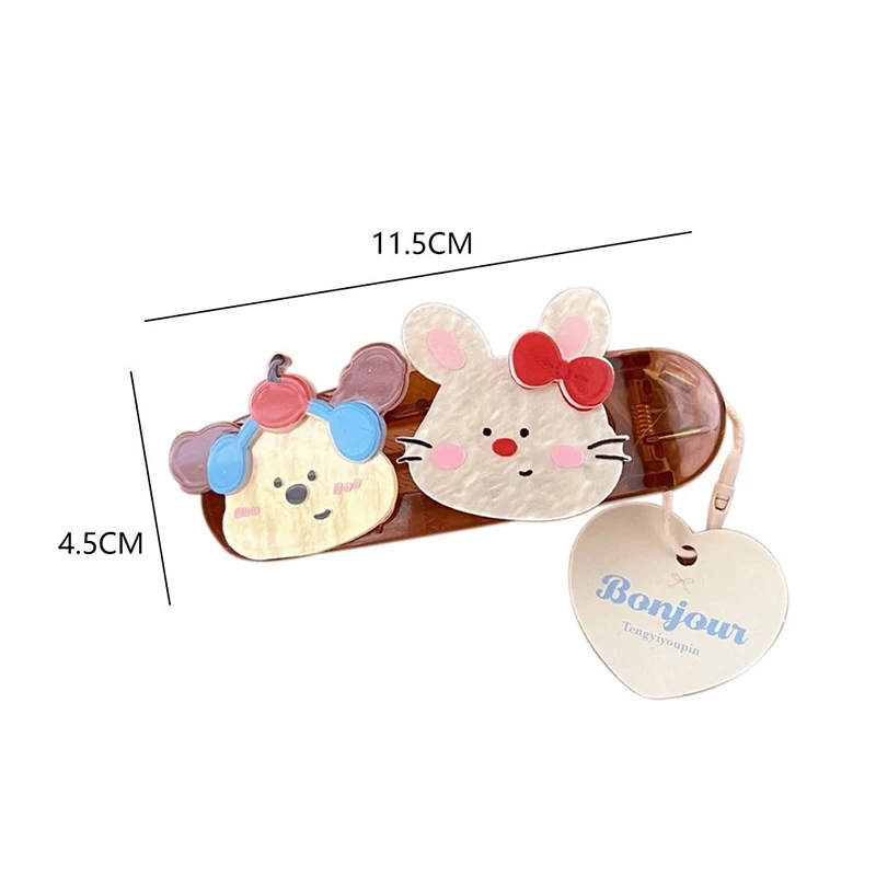 1pc Cartoon Nette Acryl Große Haarnadeln Für Frauen Mädchen Süße Vielseitige Kleine Tiere Haar Clip Mode Haar Zubehör Geschenke