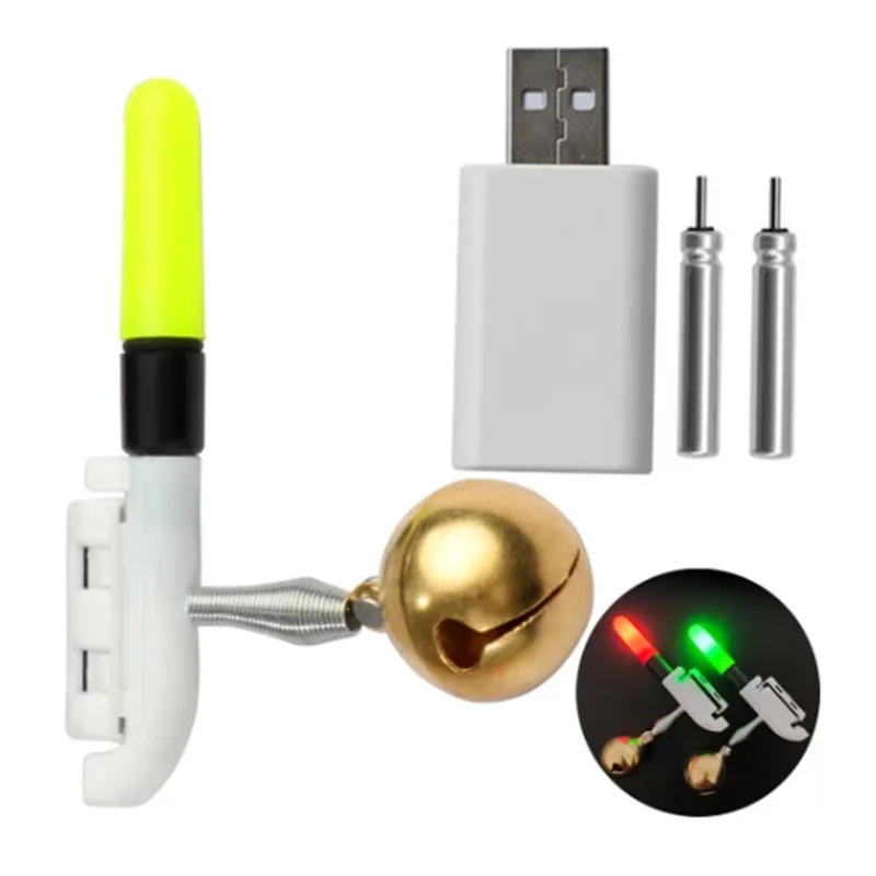 Fishing Light Stick Rod Bell LED CR425 3.6V Lithium Battery USB Charge Luminous Tackle Night Bright Lamp Tools Fish Bite Alarm