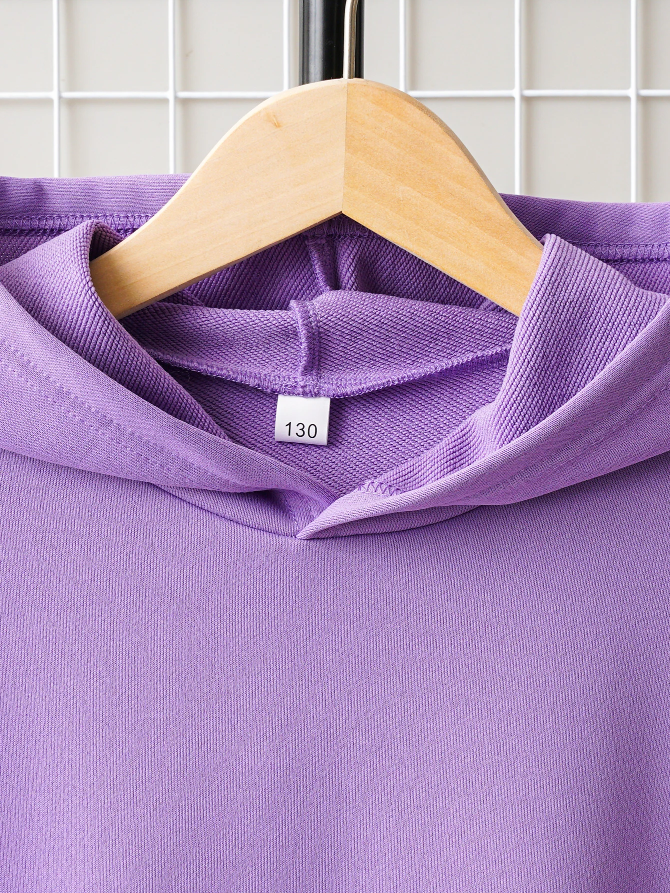Autumn And Winter Boys And Girls Sweater Round Neck Hooded Long Sleeve Top Fashion Warm Purple Versatile Kids